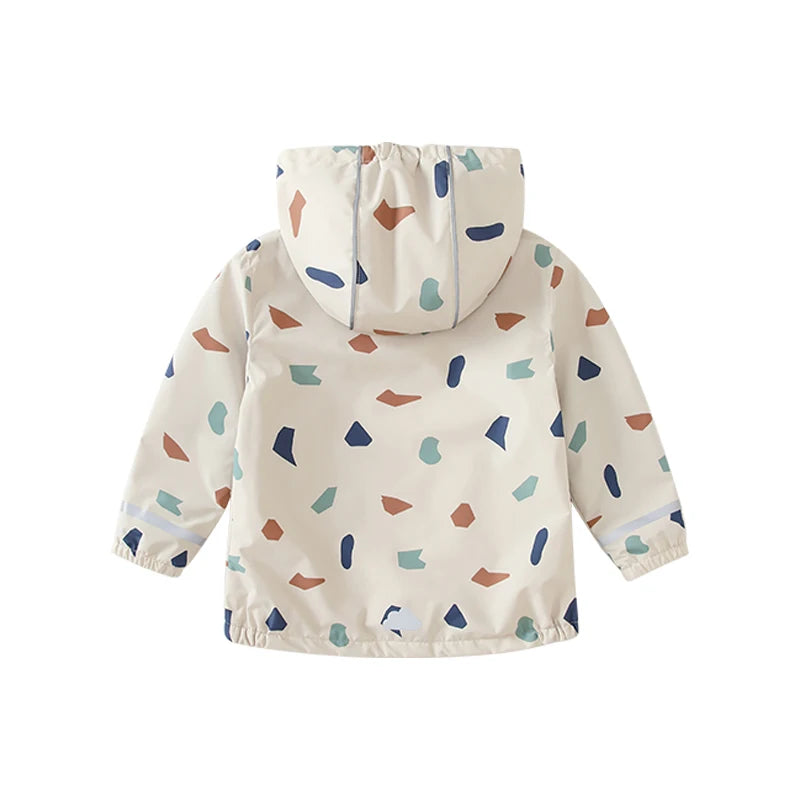 Kids Waterproof Softshell Jacket - Hooded Fleece Rain Coat for Toddlers and Babies - ZOOMNSTORE