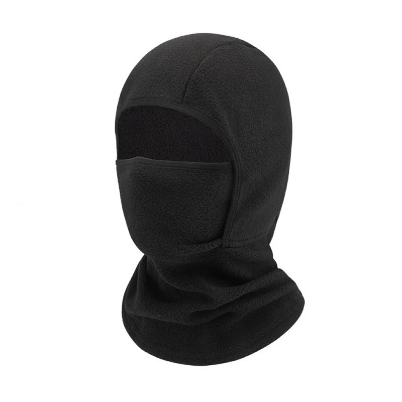 Winter Fleece Kids Balaclava Hat Outdoor Windproof Cycling Cap for Children Boy Girl Solid Color Thick Warm Hooded Beanie Scarf - ZOOMNSTORE