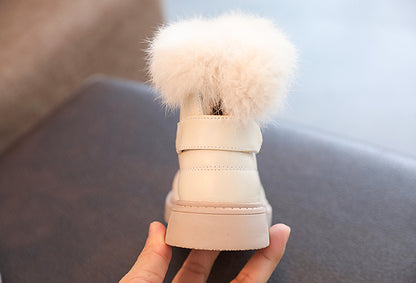 Kids Winter Boots - British Style Casual Short Ankle Plush Lined Unisex Footwear - ZOOMNSTORE