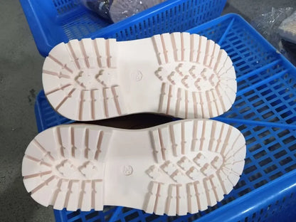 Kids Winter Boots - Plush Inside Cotton Fabric Ankle Height Lace-Up Shoes - ZOOMNSTORE