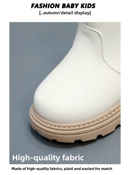 Kids Winter Boots – Warm Toddler Footwear PU Leather Ankle High Shoes - ZOOMNSTORE