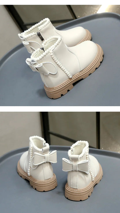 Kids Winter Boots – Warm Toddler Footwear PU Leather Ankle High Shoes - ZOOMNSTORE