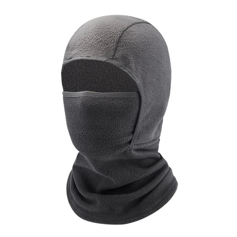 Winter Fleece Kids Balaclava Hat Outdoor Windproof Cycling Cap for Children Boy Girl Solid Color Thick Warm Hooded Beanie Scarf - ZOOMNSTORE