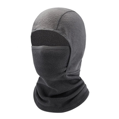 Winter Fleece Kids Balaclava Hat Outdoor Windproof Cycling Cap for Children Boy Girl Solid Color Thick Warm Hooded Beanie Scarf - ZOOMNSTORE