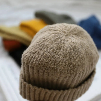 Winter Warm Kids Knitted Woolen Hat 2-6year Boy Girl Children Crochet Bonnet Korean Baby Solid Color Beanie Toddler Pullover Cap - ZOOMNSTORE