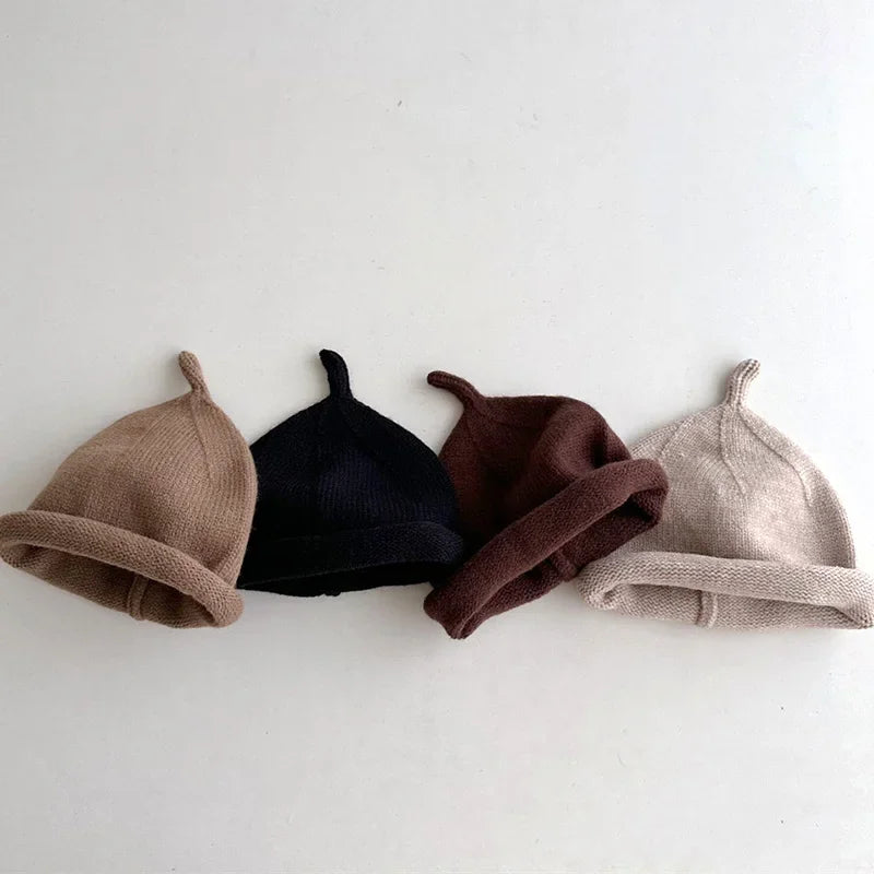 Kids Winter Hats for Newborn Boys Crochet Bonnet Toddler Girl Cap Children Baby Photography Props Boy Accessories Warm Stuffs - ZOOMNSTORE