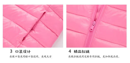 Kids Winter Jackets - Boys Girls Hooded Windproof Coat | Solid Color Outerwear - ZOOMNSTORE