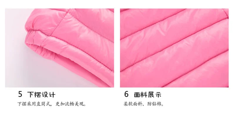 Kids Winter Jackets - Boys Girls Hooded Windproof Coat | Solid Color Outerwear - ZOOMNSTORE