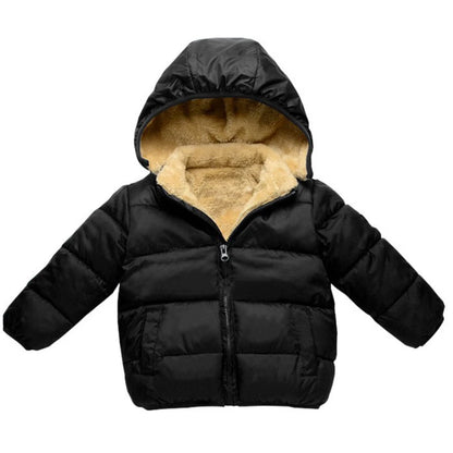 Kids Winter Jackets - Toddler Warm Coats With Zipper Closure | Heavyweight Cotton Outerwear - ZOOMNSTORE