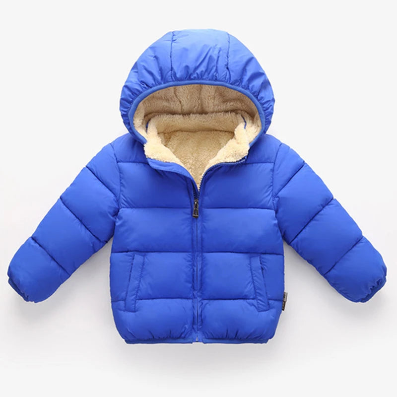 Kids Winter Jackets - Toddler Warm Coats With Zipper Closure | Heavyweight Cotton Outerwear - ZOOMNSTORE