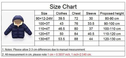 Kids Winter Jackets - Toddler Warm Coats With Zipper Closure | Heavyweight Cotton Outerwear - ZOOMNSTORE