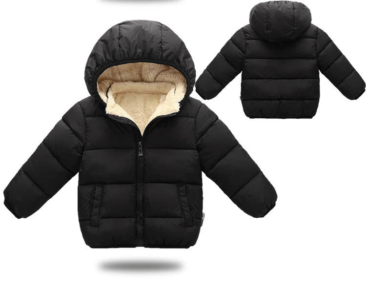 Kids Winter Jackets - Toddler Warm Coats With Zipper Closure | Heavyweight Cotton Outerwear - ZOOMNSTORE