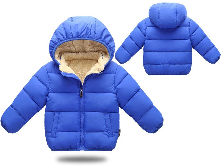 Kids Winter Jackets - Toddler Warm Coats With Zipper Closure | Heavyweight Cotton Outerwear - ZOOMNSTORE