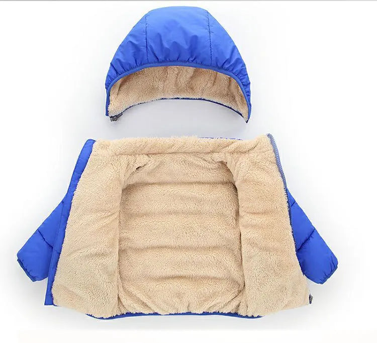 Kids Winter Jackets - Toddler Warm Coats With Zipper Closure | Heavyweight Cotton Outerwear - ZOOMNSTORE