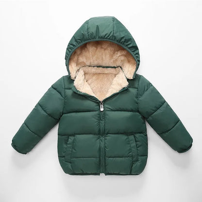 Kids Winter Jackets - Toddler Warm Coats With Zipper Closure | Heavyweight Cotton Outerwear - ZOOMNSTORE