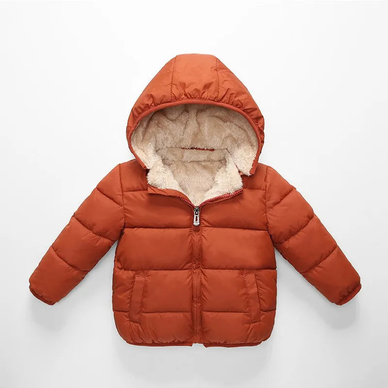Kids Winter Jackets - Toddler Warm Coats With Zipper Closure | Heavyweight Cotton Outerwear - ZOOMNSTORE