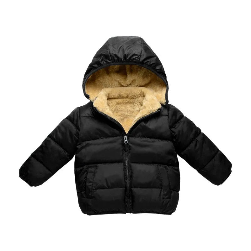Kids Winter Jackets - Toddler Warm Coats With Zipper Closure | Heavyweight Cotton Outerwear - ZOOMNSTORE