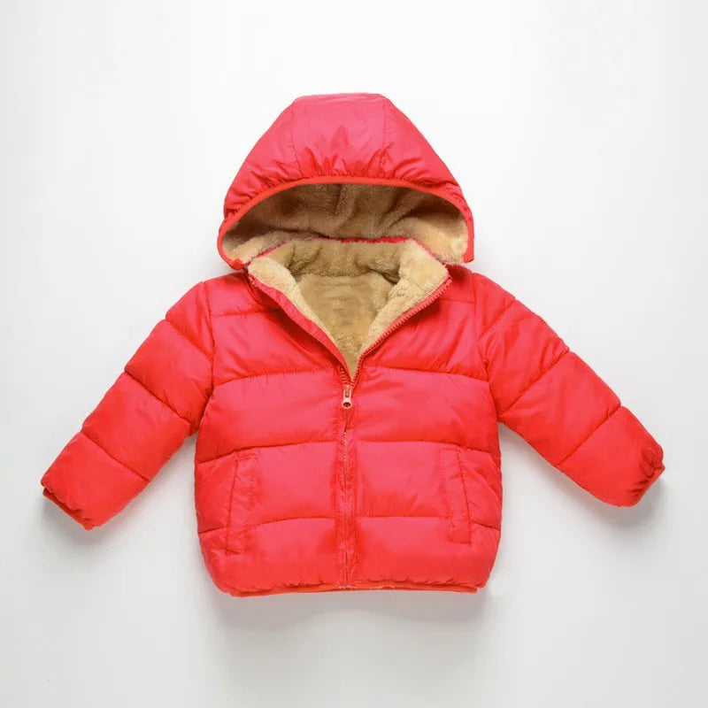 Kids Winter Jackets - Toddler Warm Coats With Zipper Closure | Heavyweight Cotton Outerwear - ZOOMNSTORE