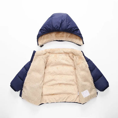 Kids Winter Jackets - Toddler Warm Coats With Zipper Closure | Heavyweight Cotton Outerwear - ZOOMNSTORE
