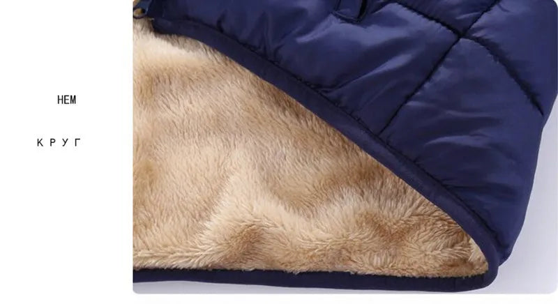 Kids Winter Jackets - Toddler Warm Coats With Zipper Closure | Heavyweight Cotton Outerwear - ZOOMNSTORE
