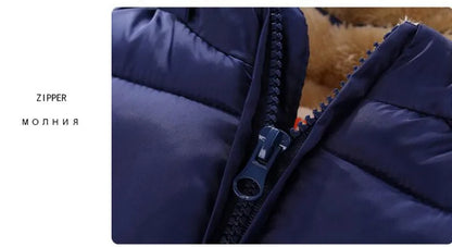 Kids Winter Jackets - Toddler Warm Coats With Zipper Closure | Heavyweight Cotton Outerwear - ZOOMNSTORE