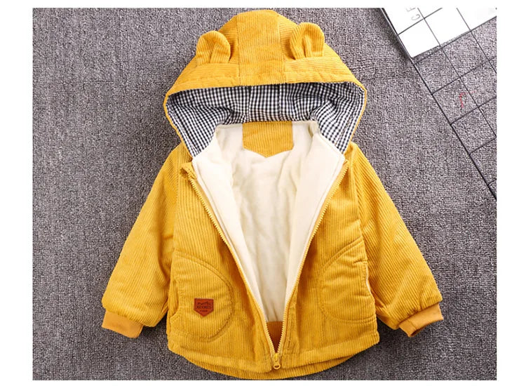 Kids Winter Jackets - Toddler Warm Coats With Zipper Closure | Heavyweight Cotton Outerwear - ZOOMNSTORE