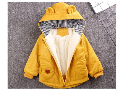 Kids Winter Jackets - Toddler Warm Coats With Zipper Closure | Heavyweight Cotton Outerwear - ZOOMNSTORE