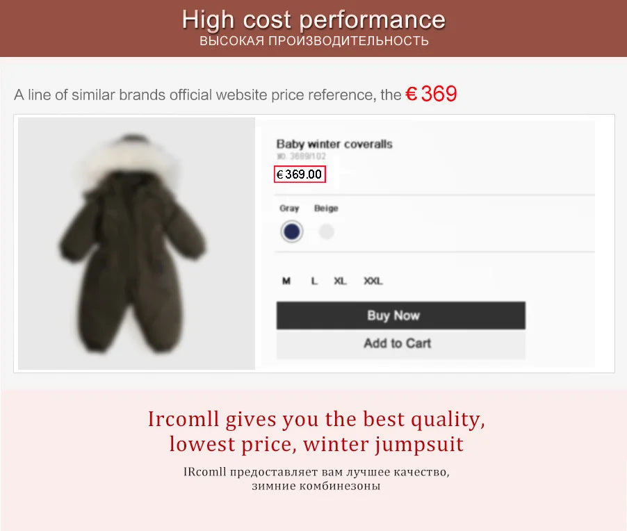 Kids Winter Snowsuit - Waterproof Toddler Snow Jumpsuit with Plush Velvet Jacket - ZOOMNSTORE