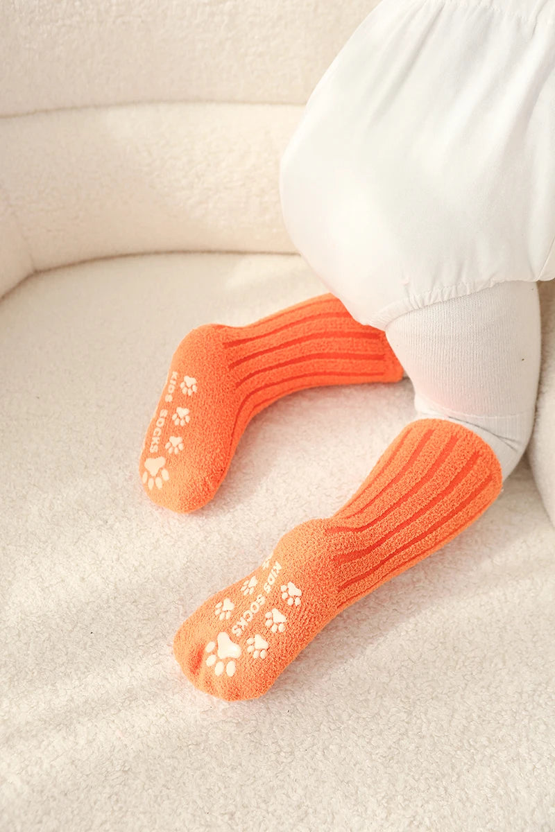 Kids Socks Thick Cold Winter Socks Super Warm Baby Snow Socks Christmas Gifts Coral Fleece Silicone Non-slip Floor Socks - ZOOMNSTORE
