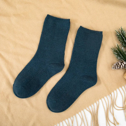 Kids Wool Cashmere Socks Children Boys Girls Soft Thermal Stockings for Baby Fashion Solid Color Kids High Long Winter Stuff - ZOOMNSTORE