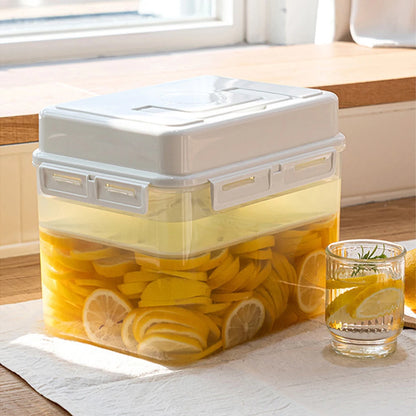 Kimchi Fermentation Container - 4/5L Leakproof Pickle Storage Jar with Detachable Press Plate - ZOOMNSTORE
