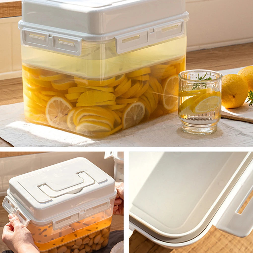 Kimchi Fermentation Container - 4/5L Leakproof Pickle Storage Jar with Detachable Press Plate - ZOOMNSTORE