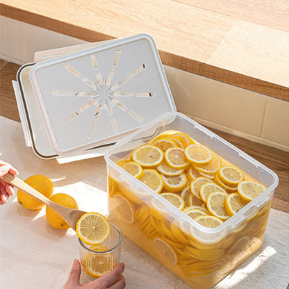 Kimchi Fermentation Container - 4/5L Leakproof Pickle Storage Jar with Detachable Press Plate - ZOOMNSTORE