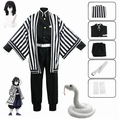 Anime Kimetsu No Yaiba Iguro Obanai Kimono Uniform Anime Pruik Cosplay Kostuum Halloween Feest - ZOOMNSTORE
