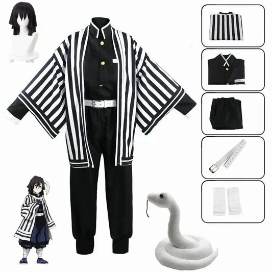 Anime Kimetsu No Yaiba Iguro Obanai Kimono Uniform Anime Pruik Cosplay Kostuum Halloween Feest - ZOOMNSTORE