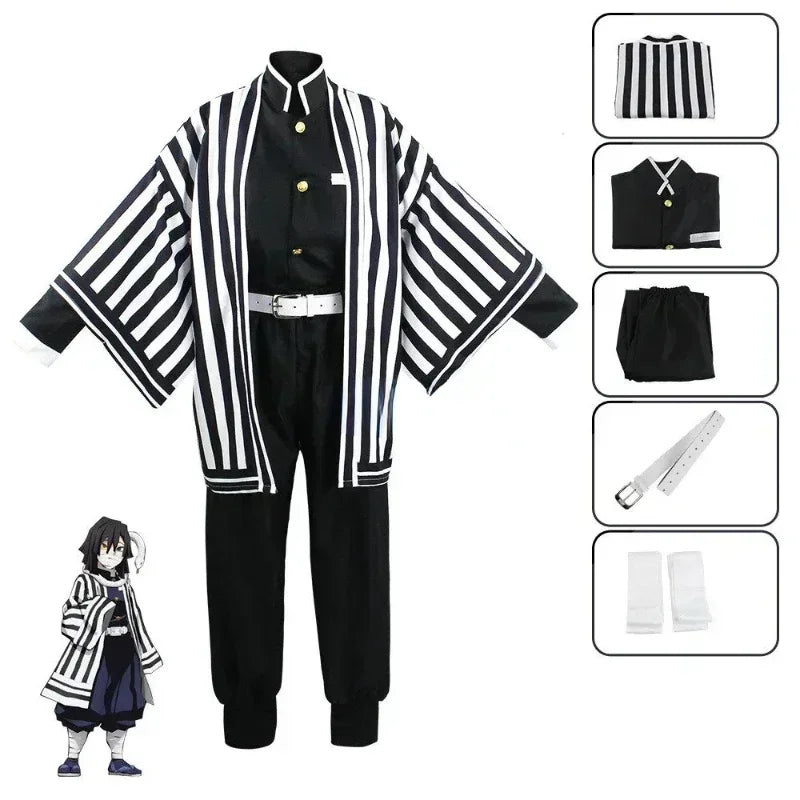Anime Kimetsu No Yaiba Iguro Obanai Kimono Uniform Anime Pruik Cosplay Kostuum Halloween Feest - ZOOMNSTORE
