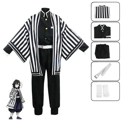 Anime Kimetsu No Yaiba Iguro Obanai Kimono Uniform Anime Pruik Cosplay Kostuum Halloween Feest - ZOOMNSTORE