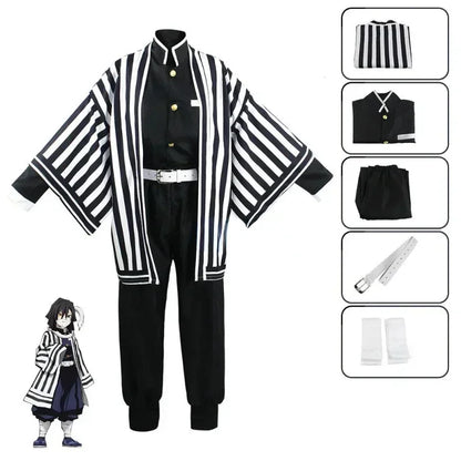 Anime Kimetsu No Yaiba Iguro Obanai Kimono Uniform Anime Pruik Cosplay Kostuum Halloween Feest - ZOOMNSTORE
