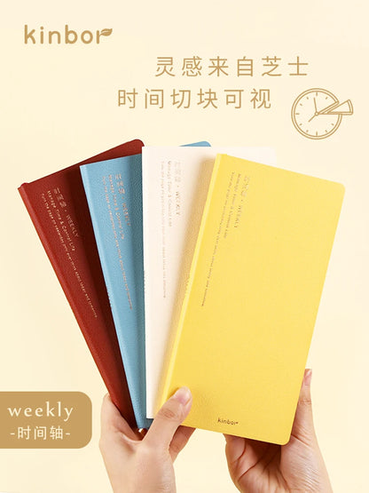 Kinbor Undated Weekly Planner Notebook - Portable Daily Monthly Journal - ZOOMNSTORE