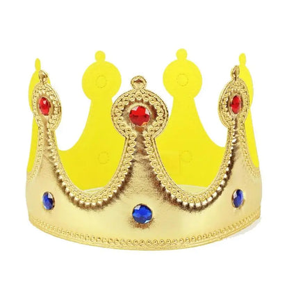 Halloween Adult King Red Cloak Costume Kids King Prince Robe Crown Velvet Cape Children Birthday Party Cosplay Accessory Suit - ZOOMNSTORE