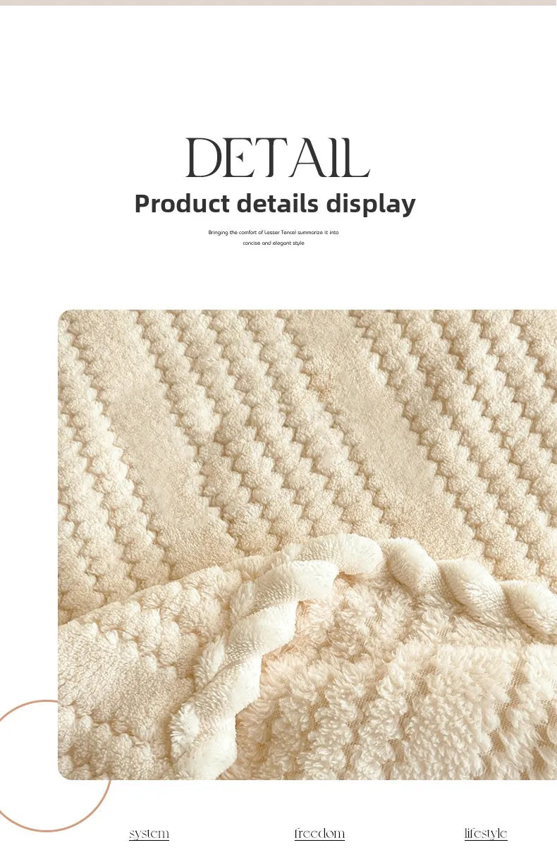 King Size Plaid Throw Blanket - Winter Sofa Comforter - ZOOMNSTORE