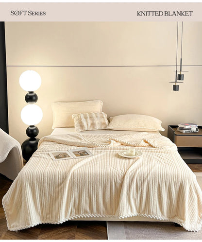 King Size Plaid Throw Blanket - Winter Sofa Comforter - ZOOMNSTORE