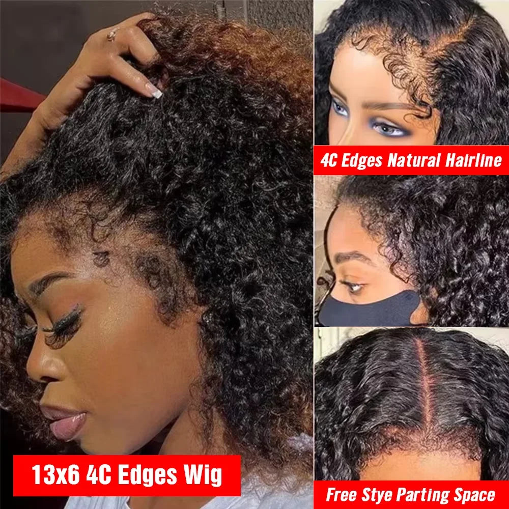 Kinky Curly Wigs - Glueless Human Hair 13x6 Lace Frontal, 7x5 HD Closure - ZOOMNSTORE