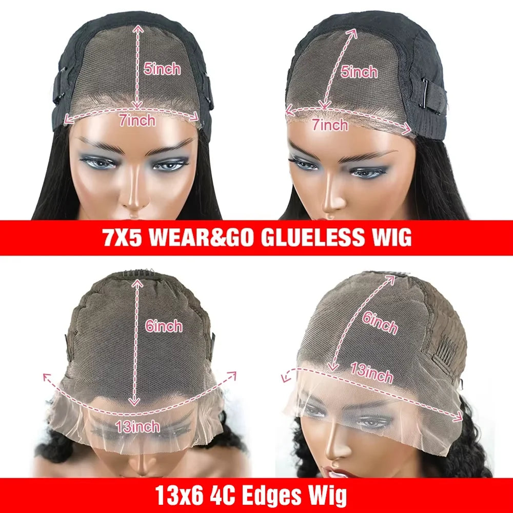 Kinky Curly Wigs - Glueless Human Hair 13x6 Lace Frontal, 7x5 HD Closure - ZOOMNSTORE