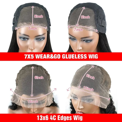 Kinky Curly Wigs - Glueless Human Hair 13x6 Lace Frontal, 7x5 HD Closure - ZOOMNSTORE