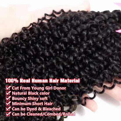 Kinky Curly Wigs - Glueless Human Hair 13x6 Lace Frontal, 7x5 HD Closure - ZOOMNSTORE