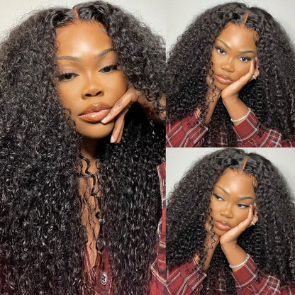 Kinky Curly Wigs - Glueless Human Hair 13x6 Lace Frontal, 7x5 HD Closure - ZOOMNSTORE