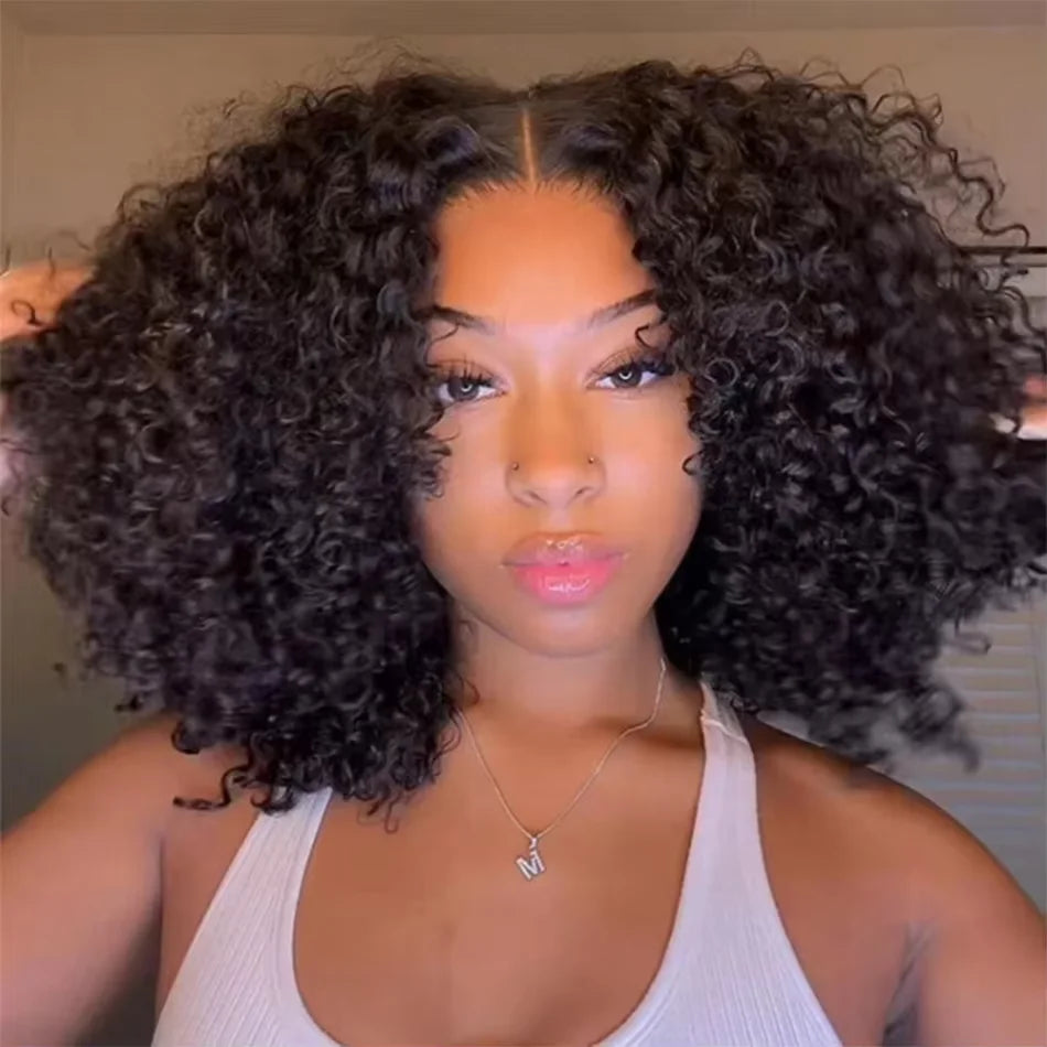 Kinky Curly Wigs - Glueless Human Hair 13x6 Lace Frontal, 7x5 HD Closure - ZOOMNSTORE
