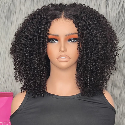 Kinky Curly Wigs - Glueless Human Hair 13x6 Lace Frontal, 7x5 HD Closure - ZOOMNSTORE
