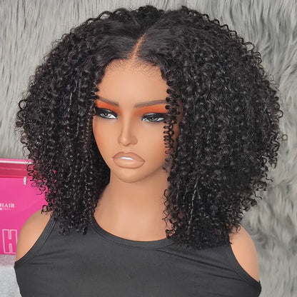 Kinky Curly Wigs - Glueless Human Hair 13x6 Lace Frontal, 7x5 HD Closure - ZOOMNSTORE